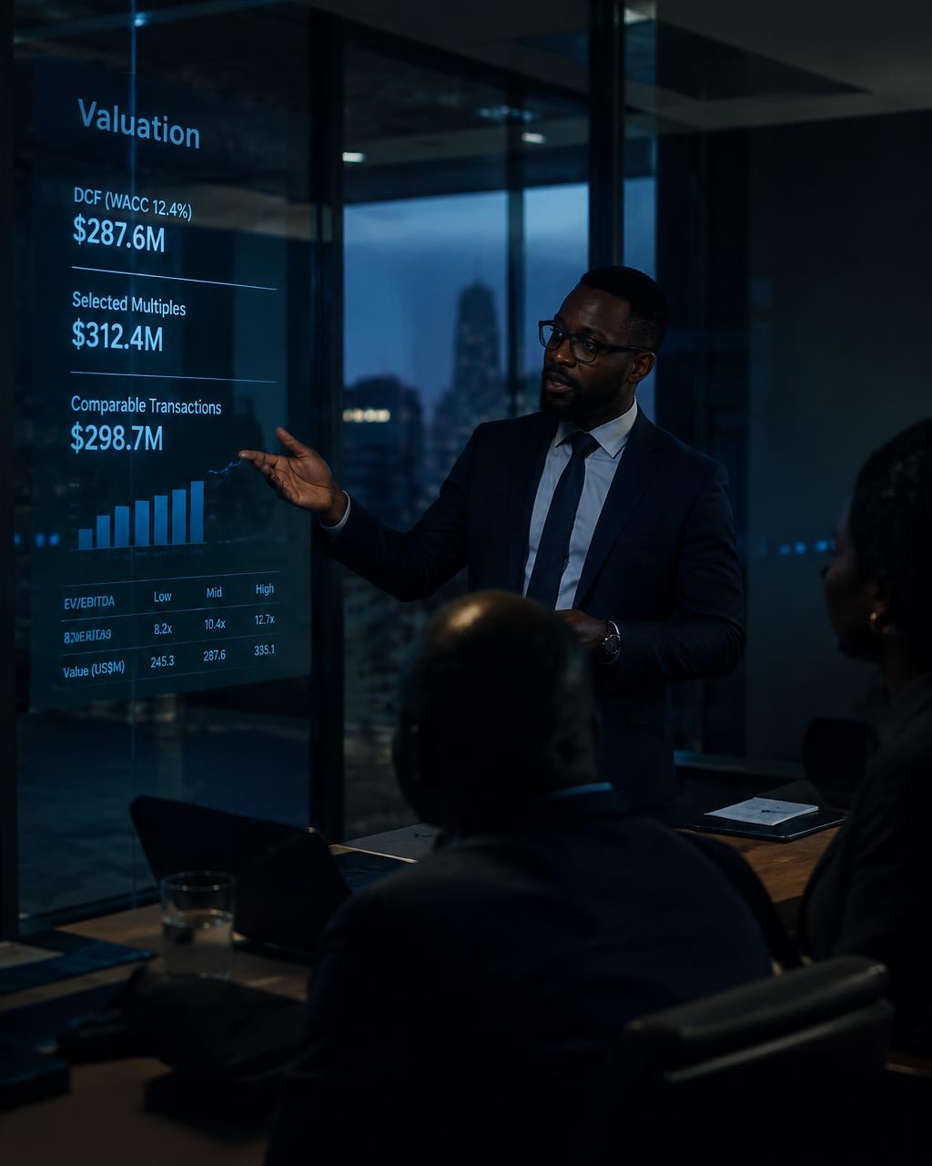 Adviser — Coordinating valuation, diligence and negotiation.